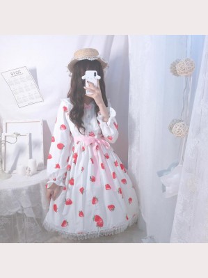Strawberry Classic Lolita Style Dress OP (WS51)